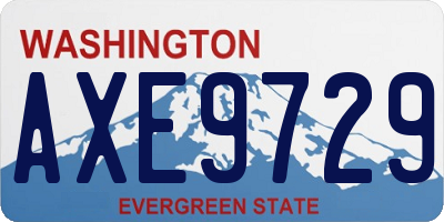 WA license plate AXE9729