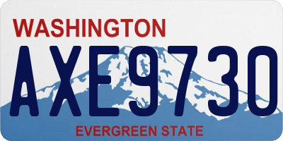 WA license plate AXE9730
