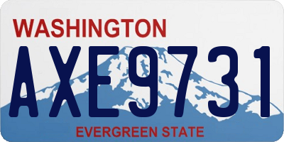 WA license plate AXE9731