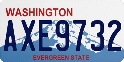 WA license plate AXE9732