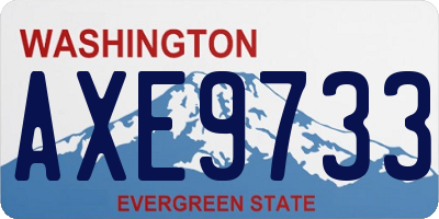 WA license plate AXE9733