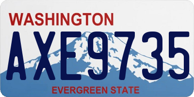 WA license plate AXE9735