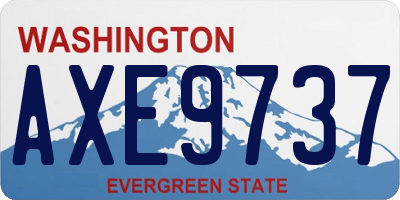 WA license plate AXE9737