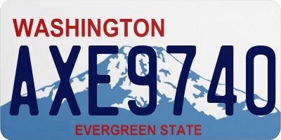 WA license plate AXE9740