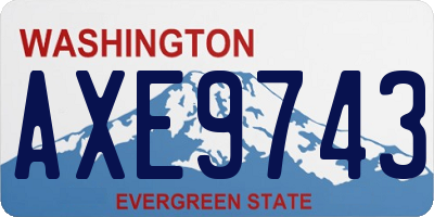 WA license plate AXE9743