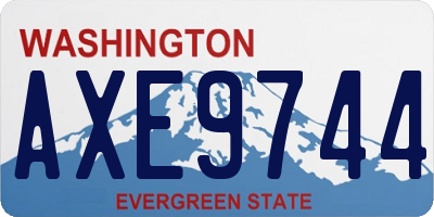 WA license plate AXE9744