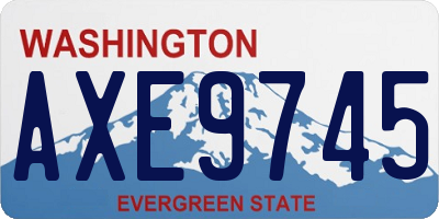 WA license plate AXE9745