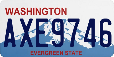 WA license plate AXE9746