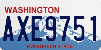 WA license plate AXE9751