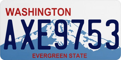 WA license plate AXE9753