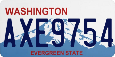 WA license plate AXE9754