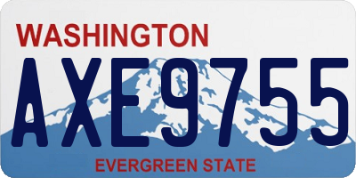 WA license plate AXE9755
