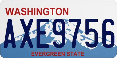 WA license plate AXE9756