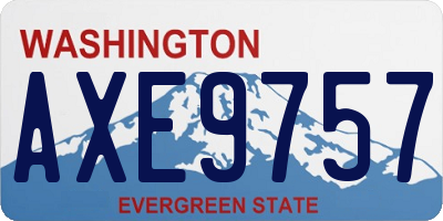 WA license plate AXE9757