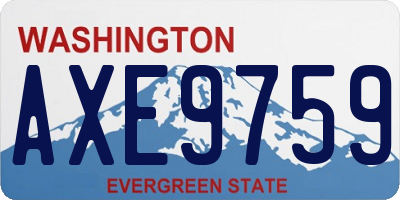 WA license plate AXE9759