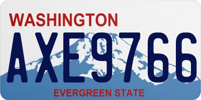 WA license plate AXE9766