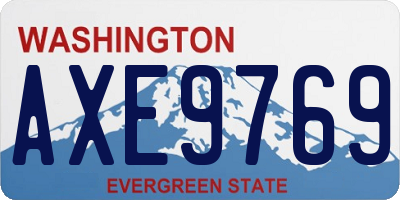 WA license plate AXE9769