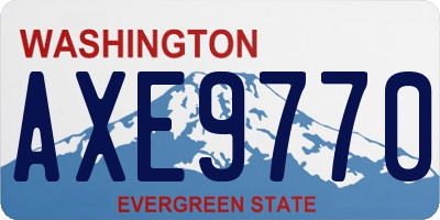 WA license plate AXE9770