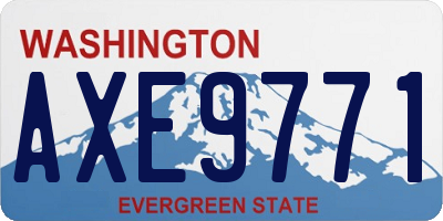 WA license plate AXE9771