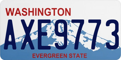 WA license plate AXE9773
