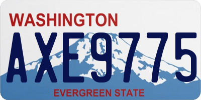 WA license plate AXE9775