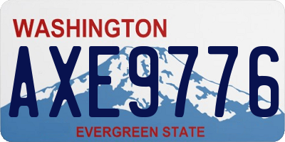 WA license plate AXE9776