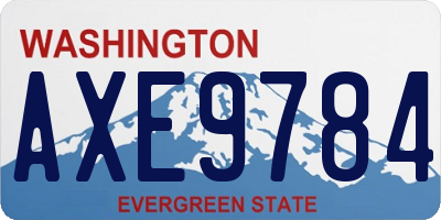 WA license plate AXE9784