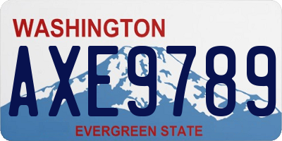 WA license plate AXE9789