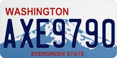 WA license plate AXE9790