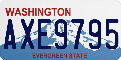 WA license plate AXE9795