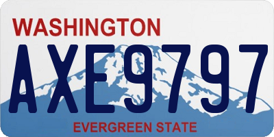 WA license plate AXE9797