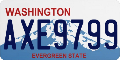 WA license plate AXE9799