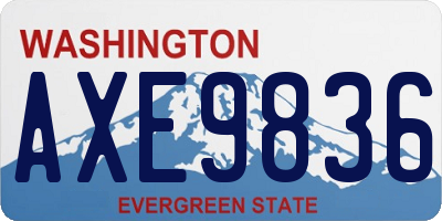 WA license plate AXE9836