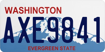 WA license plate AXE9841