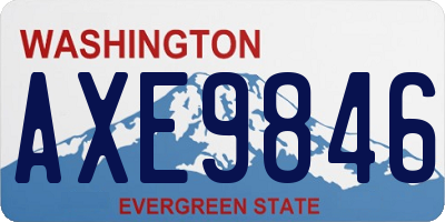 WA license plate AXE9846