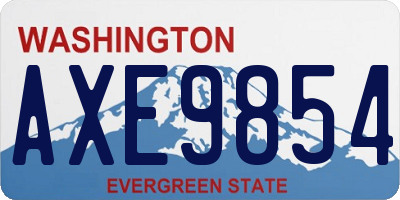 WA license plate AXE9854