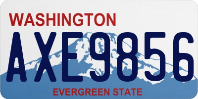 WA license plate AXE9856