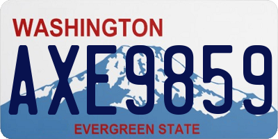 WA license plate AXE9859