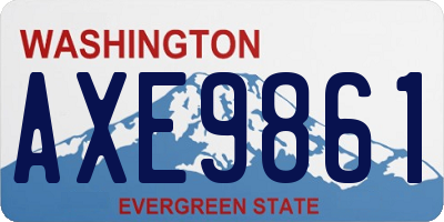 WA license plate AXE9861