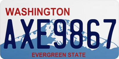 WA license plate AXE9867