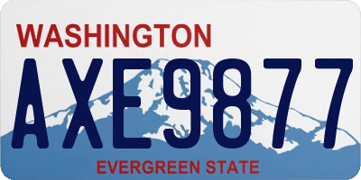 WA license plate AXE9877