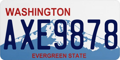WA license plate AXE9878