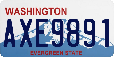 WA license plate AXE9891
