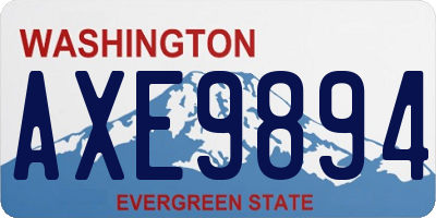 WA license plate AXE9894
