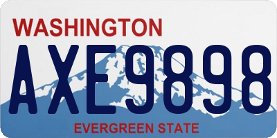 WA license plate AXE9898