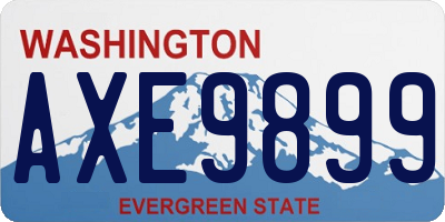 WA license plate AXE9899