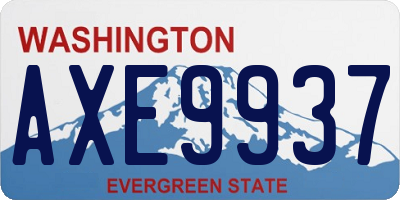 WA license plate AXE9937