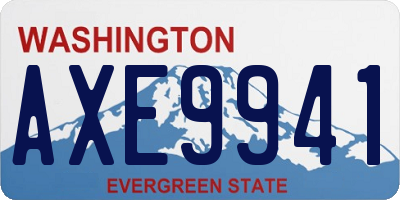 WA license plate AXE9941