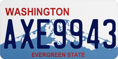 WA license plate AXE9943
