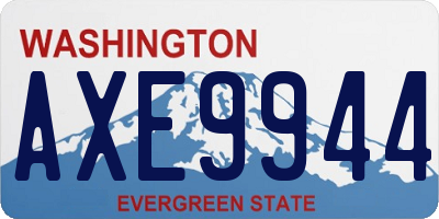 WA license plate AXE9944